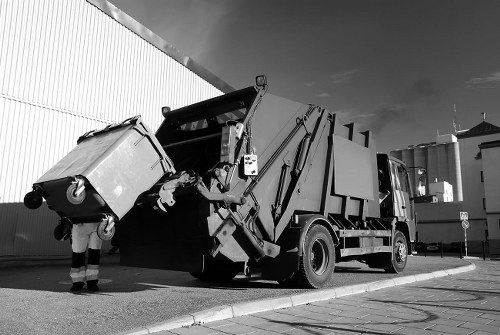 Business professionals managing commercial waste