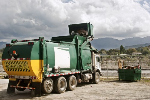 Bulky waste items ready for collection